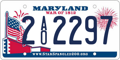 MD license plate 2AO2297
