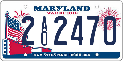 MD license plate 2AO2470