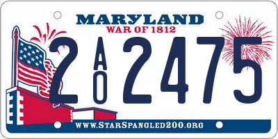 MD license plate 2AO2475