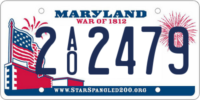 MD license plate 2AO2479