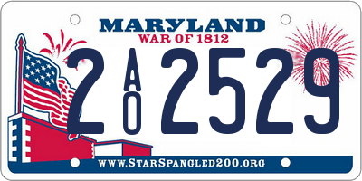MD license plate 2AO2529