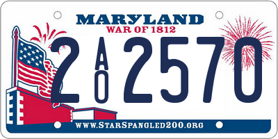 MD license plate 2AO2570