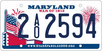 MD license plate 2AO2594