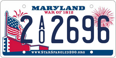 MD license plate 2AO2696