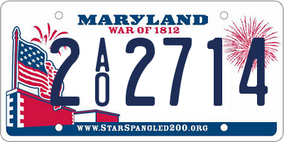 MD license plate 2AO2714