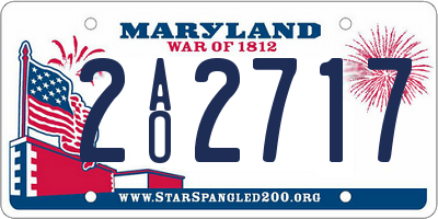 MD license plate 2AO2717