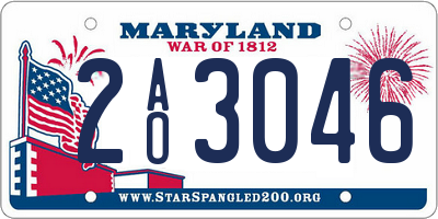 MD license plate 2AO3046