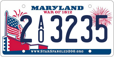MD license plate 2AO3235