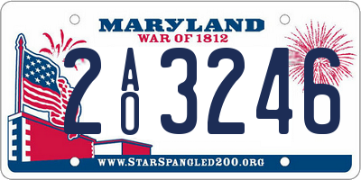 MD license plate 2AO3246
