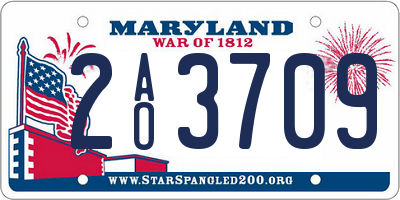 MD license plate 2AO3709