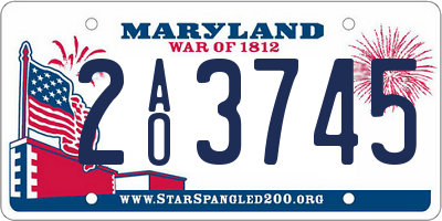 MD license plate 2AO3745