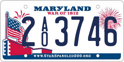 MD license plate 2AO3746