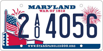 MD license plate 2AO4056