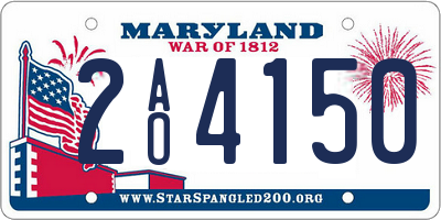MD license plate 2AO4150