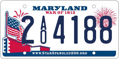 MD license plate 2AO4188