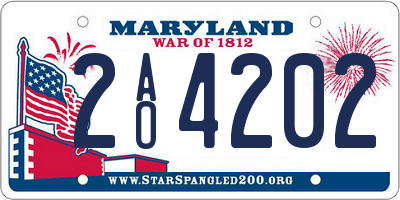 MD license plate 2AO4202