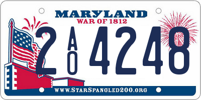 MD license plate 2AO4248