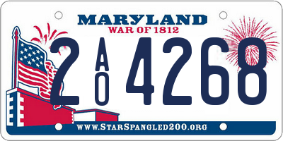 MD license plate 2AO4268