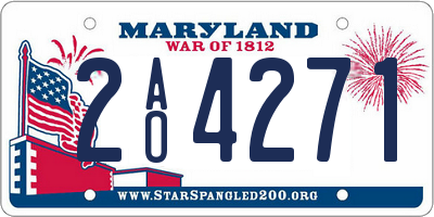 MD license plate 2AO4271