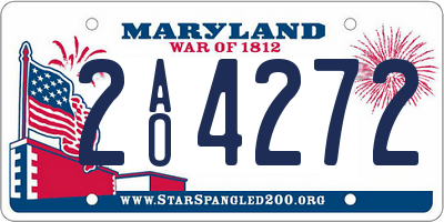 MD license plate 2AO4272