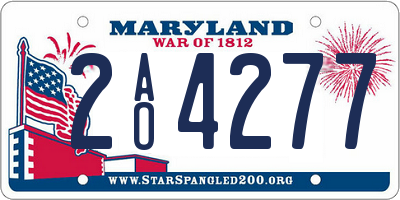 MD license plate 2AO4277