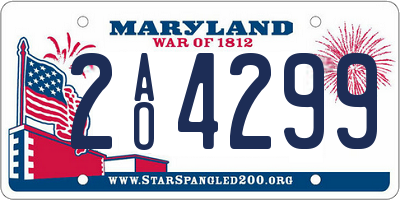 MD license plate 2AO4299