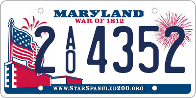 MD license plate 2AO4352