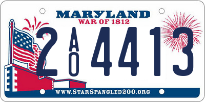 MD license plate 2AO4413