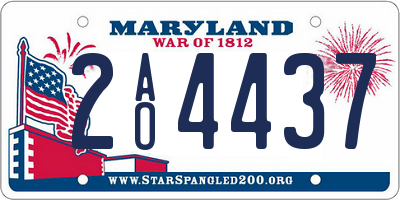 MD license plate 2AO4437