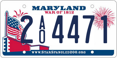 MD license plate 2AO4471