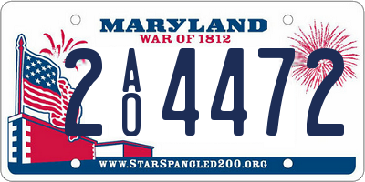 MD license plate 2AO4472