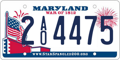 MD license plate 2AO4475
