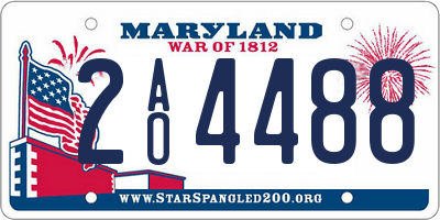 MD license plate 2AO4488