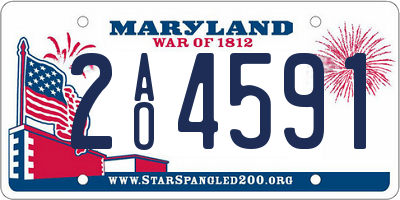MD license plate 2AO4591