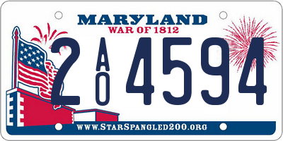 MD license plate 2AO4594