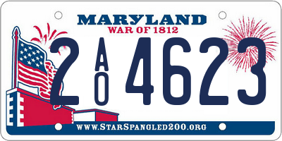 MD license plate 2AO4623