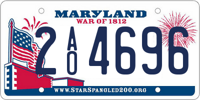 MD license plate 2AO4696