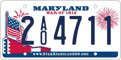 MD license plate 2AO4711