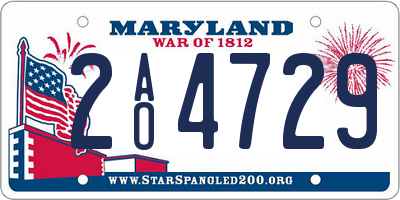 MD license plate 2AO4729