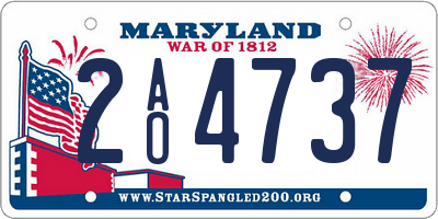MD license plate 2AO4737