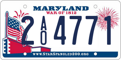 MD license plate 2AO4771