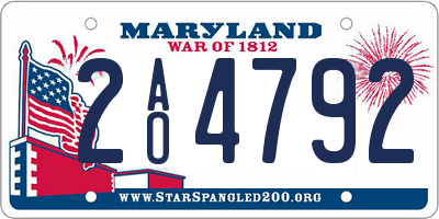 MD license plate 2AO4792