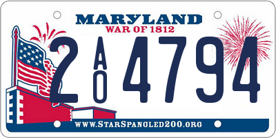 MD license plate 2AO4794