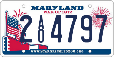 MD license plate 2AO4797