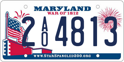 MD license plate 2AO4813