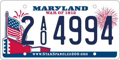 MD license plate 2AO4994