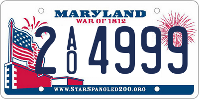 MD license plate 2AO4999