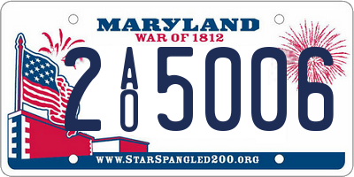 MD license plate 2AO5006