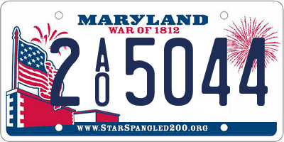 MD license plate 2AO5044
