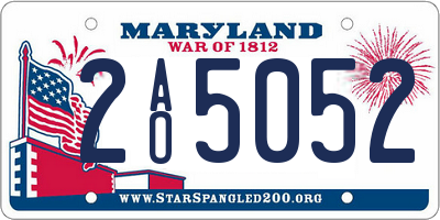 MD license plate 2AO5052